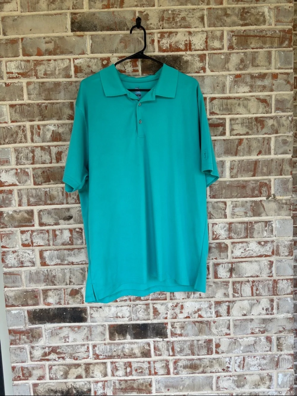 PGA Tour Airflux Teal‎ Green Short-Sleeve Polo